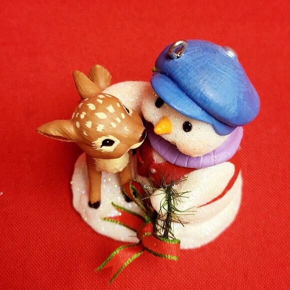 Hallmark Snow Buddies 2004 Christmas Snowman Reindeer Ornament - Picture 6 of 13